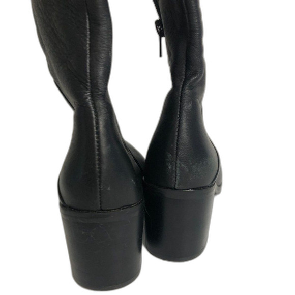 STEVE MADDEN Boots Women's Size 6.5 Black Roman Leather Knee High Shoes - Picture 7 of 13